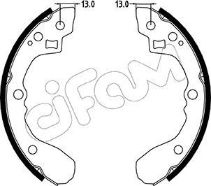 Stabdžių trinkelių komplektas CIFAM 153-220