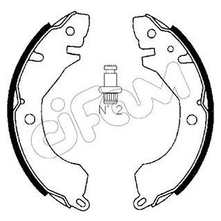 Stabdžių trinkelių komplektas CIFAM 153-253