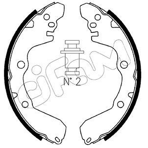 Stabdžių trinkelių komplektas CIFAM 153-256