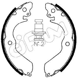 Stabdžių trinkelių komplektas CIFAM 153-258