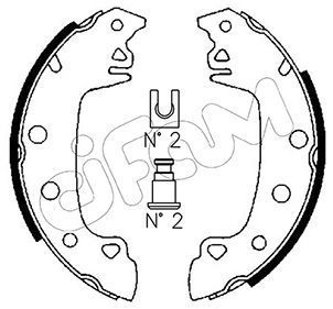 Stabdžių trinkelių komplektas CIFAM 153-340