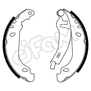 Stabdžių trinkelių komplektas CIFAM 153-345Y