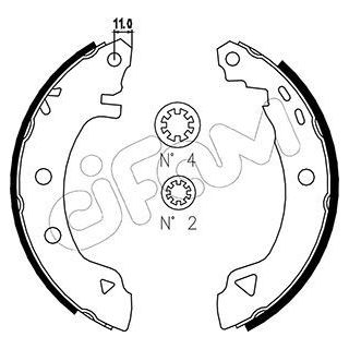 Stabdžių trinkelių komplektas CIFAM 153-346