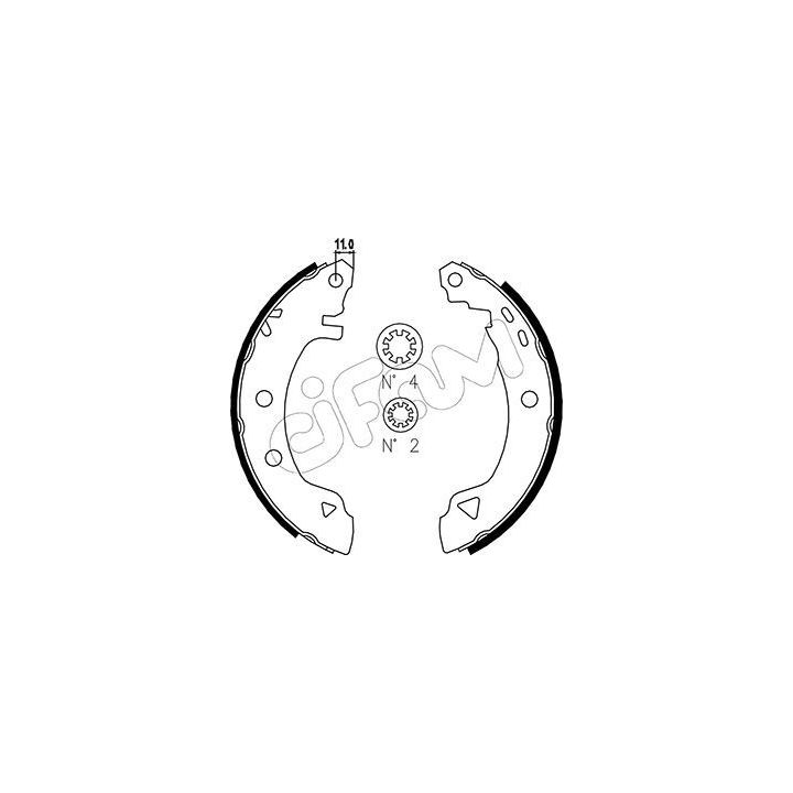 Stabdžių trinkelių komplektas CIFAM 153-346