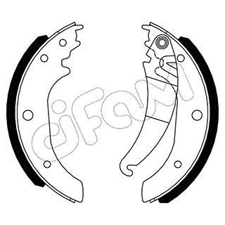 Stabdžių trinkelių komplektas CIFAM 153-489