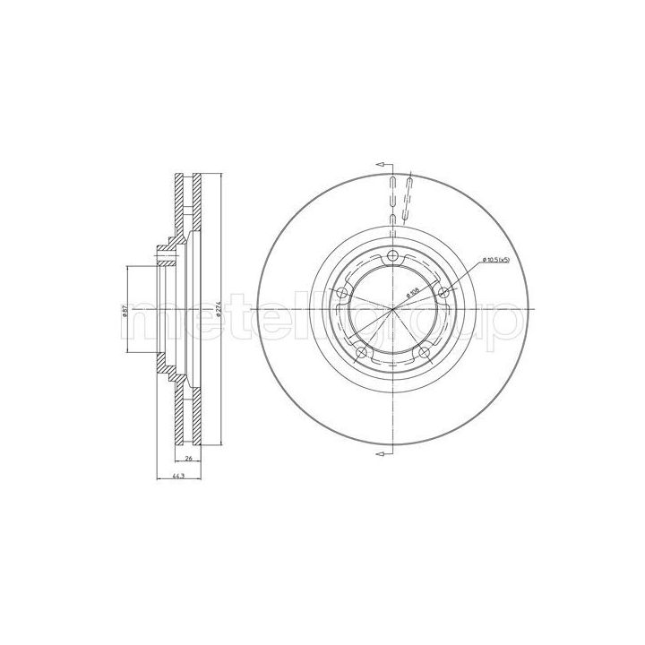 Stabdžių diskas CIFAM 800-1079C