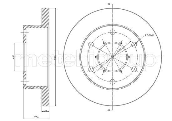 Stabdžių diskas CIFAM 800-1088C