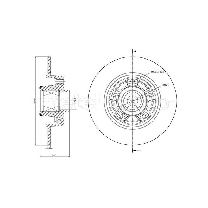 Stabdžių diskas CIFAM 800-1095