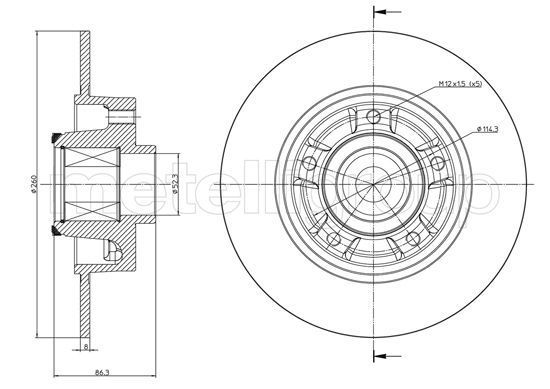 Stabdžių diskas CIFAM 800-1095
