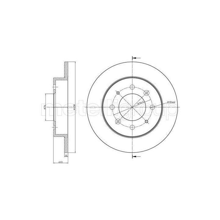 Stabdžių diskas CIFAM 800-1122C