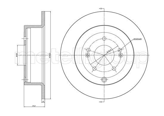 Stabdžių diskas CIFAM 800-1143C