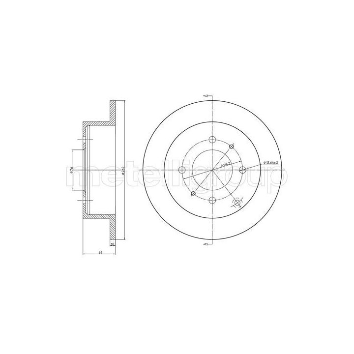 Stabdžių diskas CIFAM 800-1207C