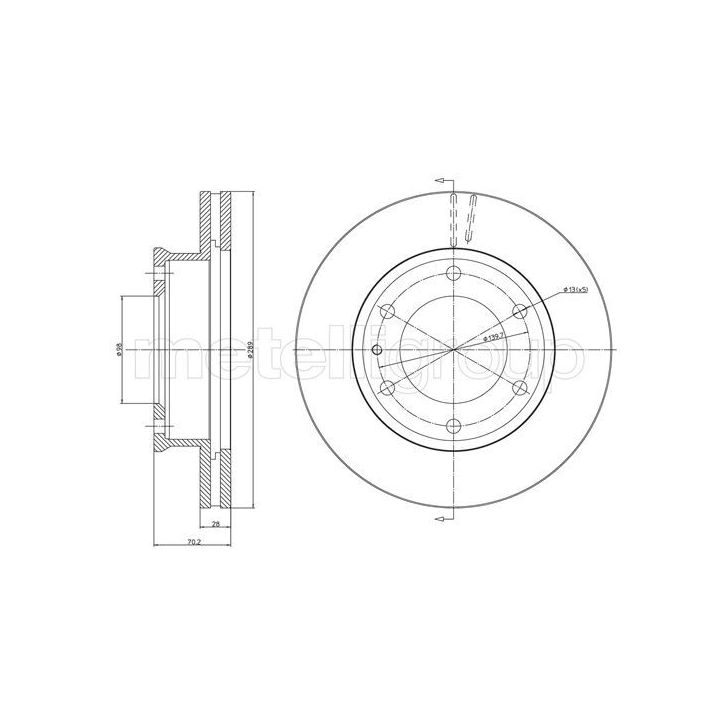 Stabdžių diskas CIFAM 800-1214