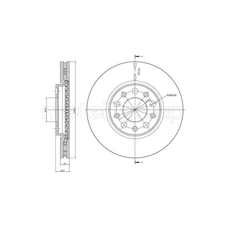 Stabdžių diskas CIFAM 800-1254C