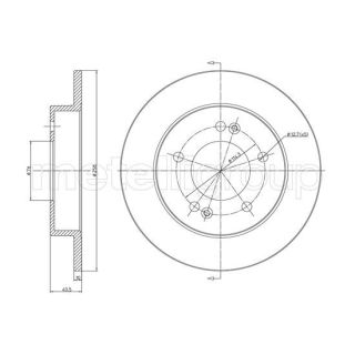 Stabdžių diskas CIFAM 800-1284C