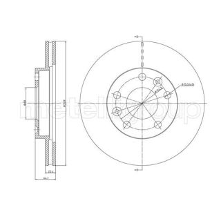 Stabdžių diskas CIFAM 800-1288C