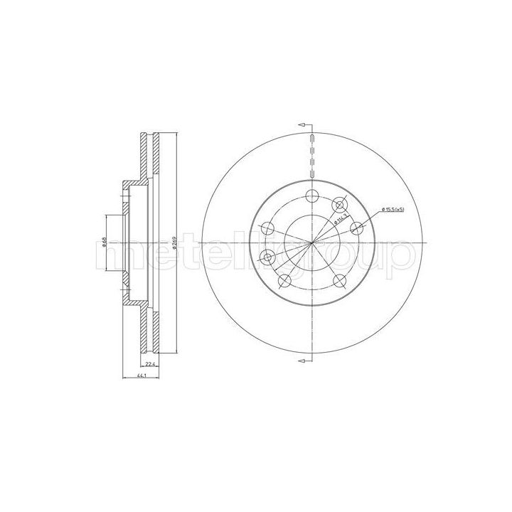 Stabdžių diskas CIFAM 800-1288C
