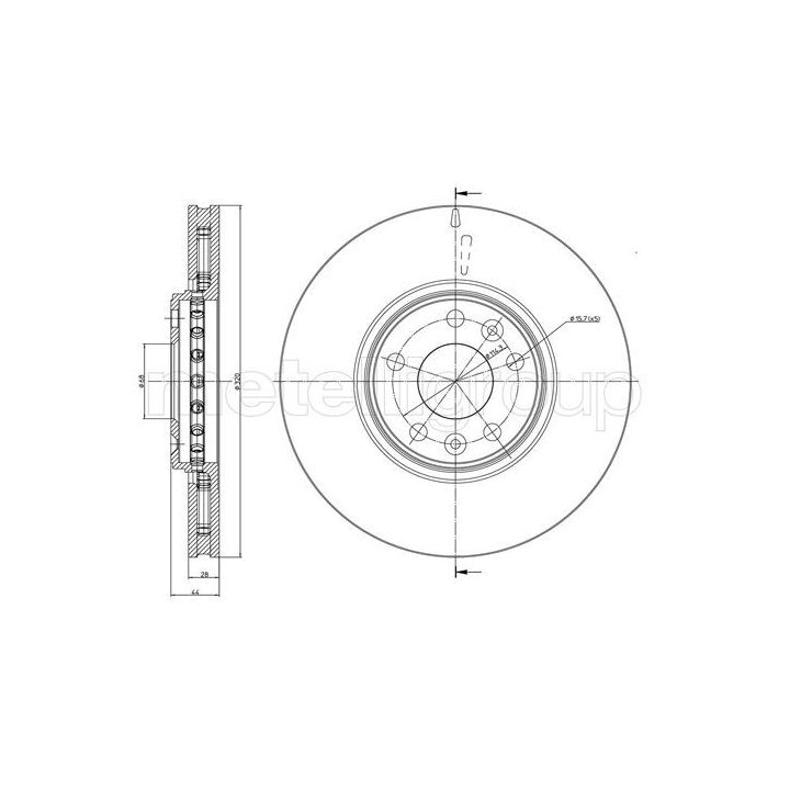 Stabdžių diskas CIFAM 800-1334C