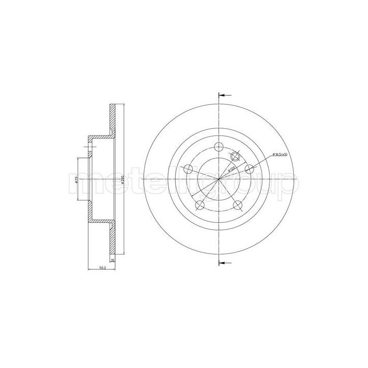 Stabdžių diskas CIFAM 800-1379C
