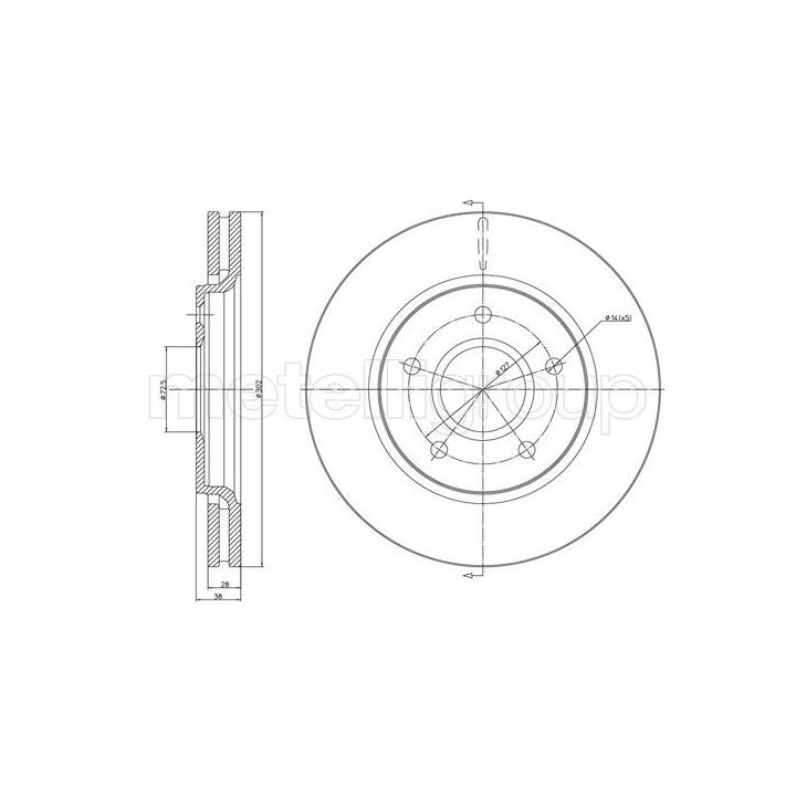 Stabdžių diskas CIFAM 800-1381C