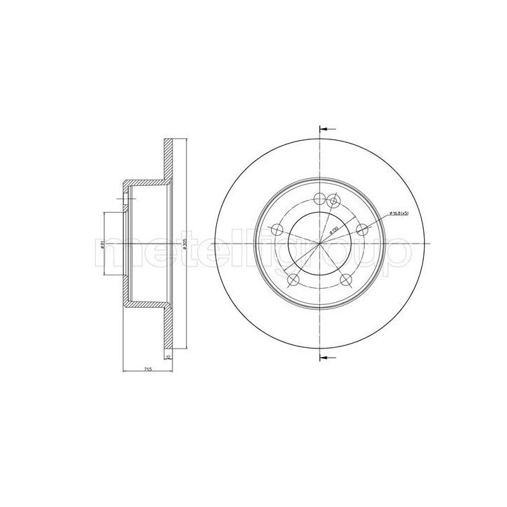 Stabdžių diskas CIFAM 800-1386C
