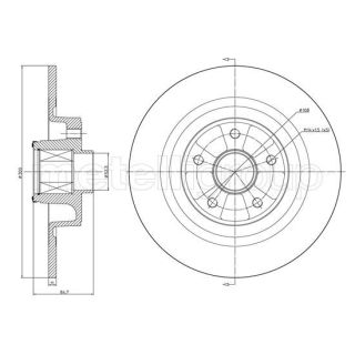 Stabdžių diskas CIFAM 800-1396