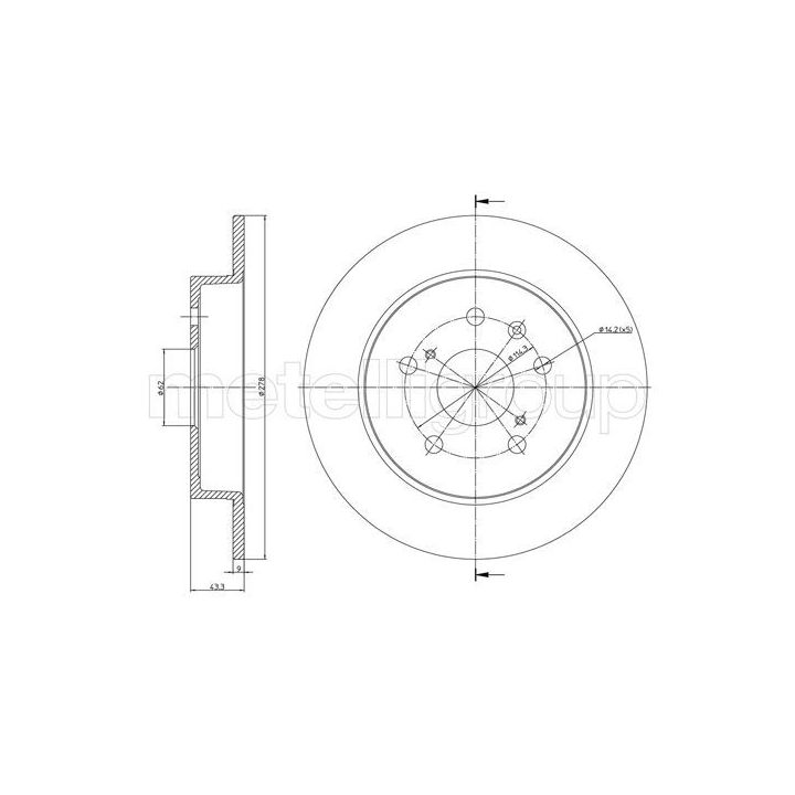 Stabdžių diskas CIFAM 800-1398C