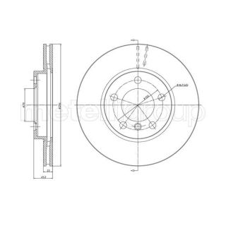 Stabdžių diskas CIFAM 800-1408C