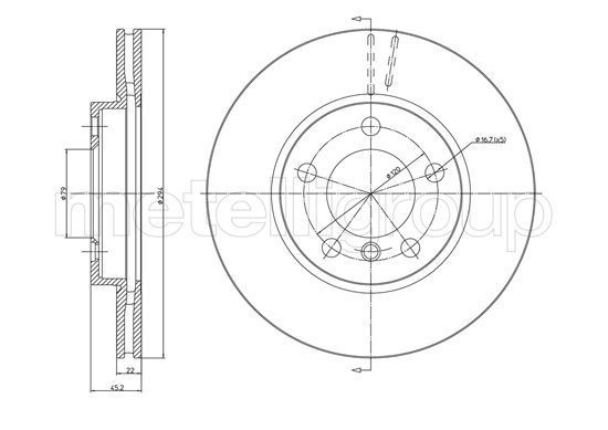Stabdžių diskas CIFAM 800-1408C