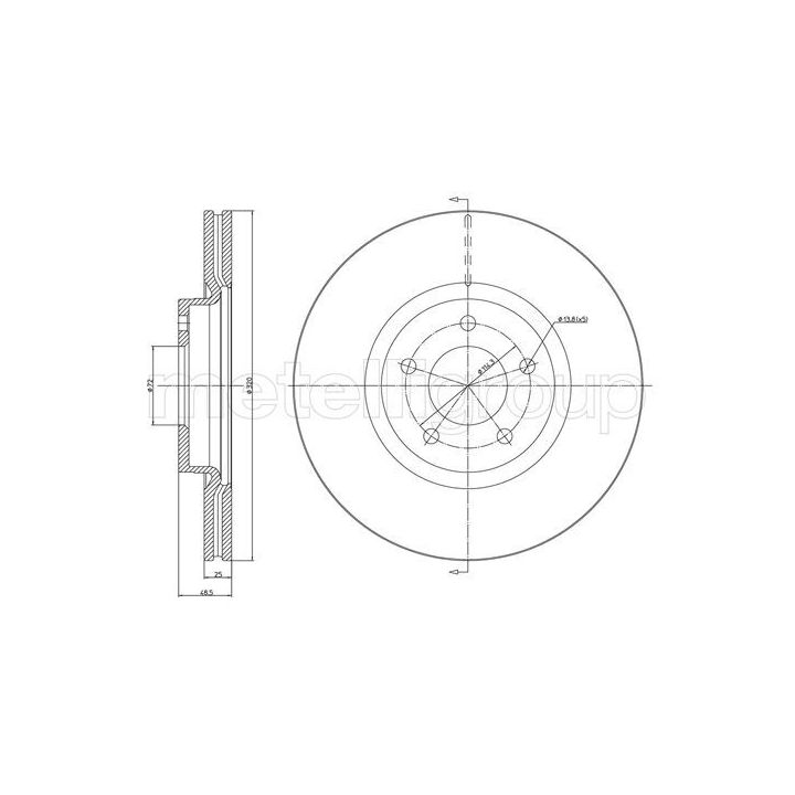 Stabdžių diskas CIFAM 800-1417C