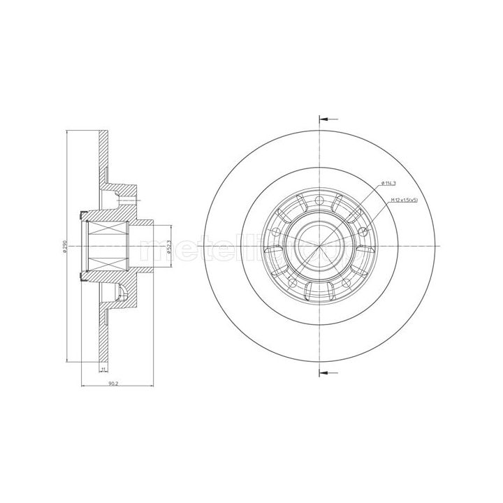 Stabdžių diskas CIFAM 800-1502