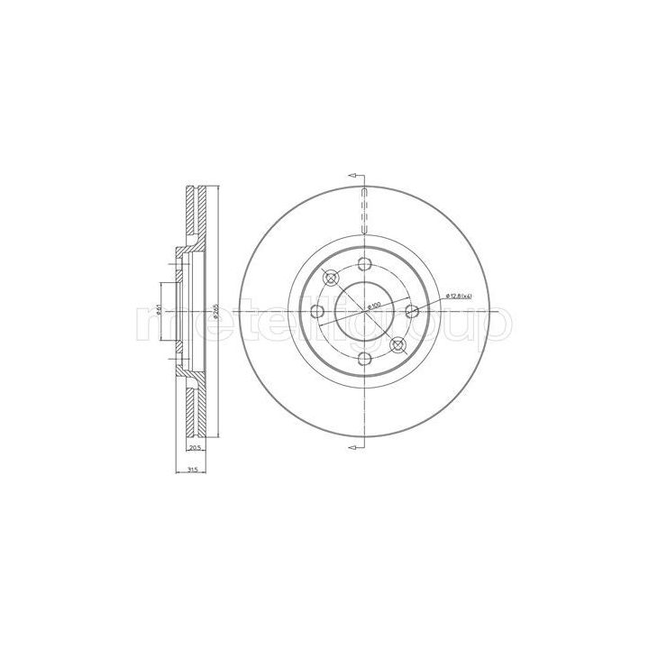 Stabdžių diskas CIFAM 800-152