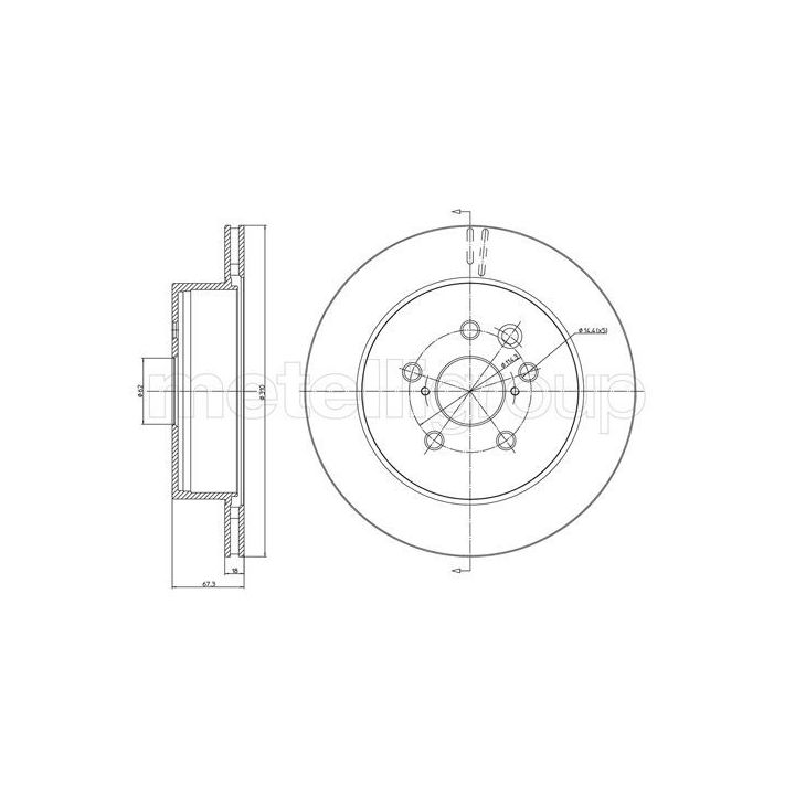 Stabdžių diskas CIFAM 800-1541C