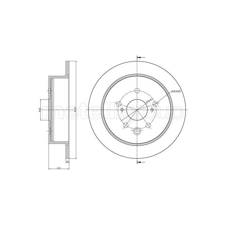 Stabdžių diskas CIFAM 800-1545C