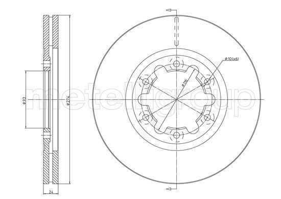 Stabdžių diskas CIFAM 800-1675C