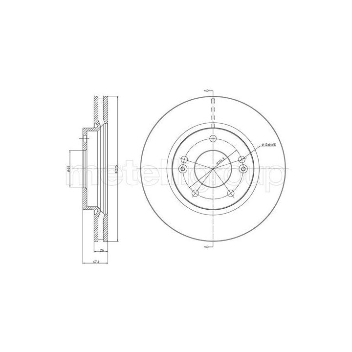 Stabdžių diskas CIFAM 800-1688C