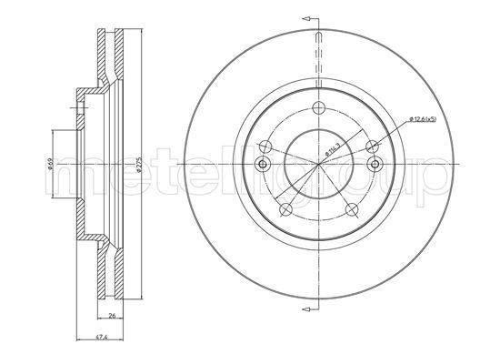 Stabdžių diskas CIFAM 800-1688C