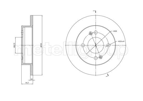 Stabdžių diskas CIFAM 800-1761C