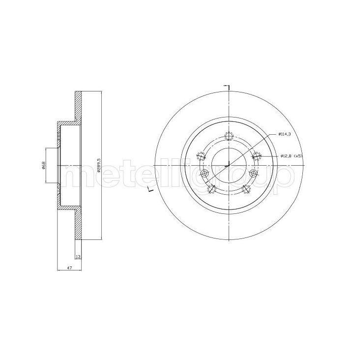 Stabdžių diskas CIFAM 800-1763C
