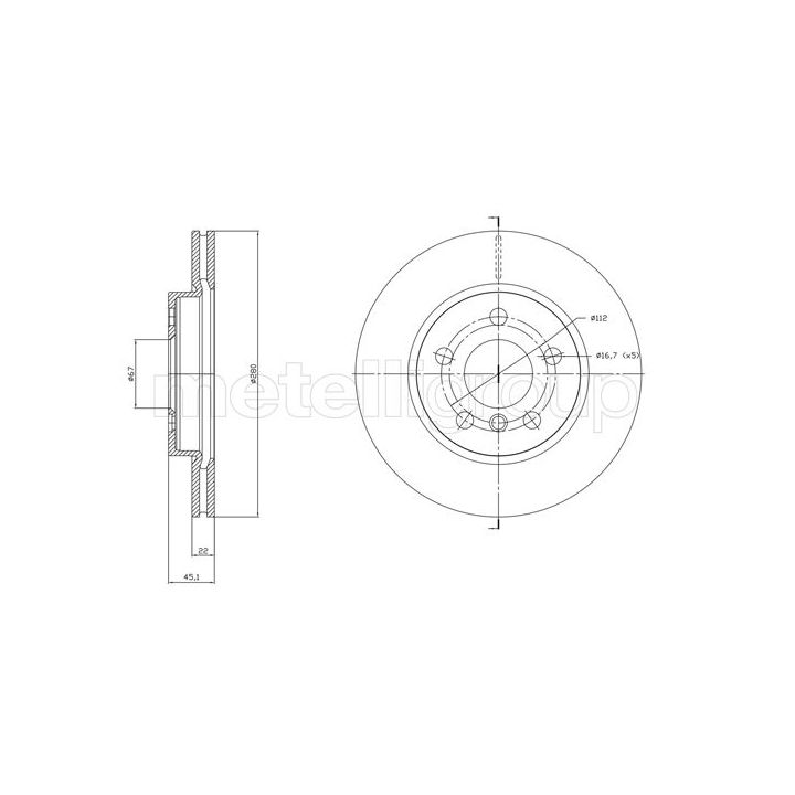 Stabdžių diskas CIFAM 800-1770C