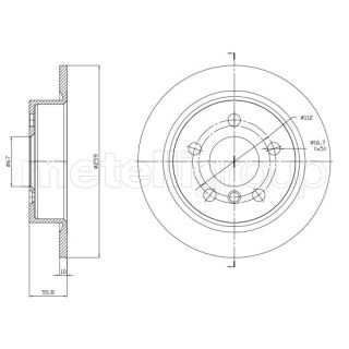 Stabdžių diskas CIFAM 800-1771C