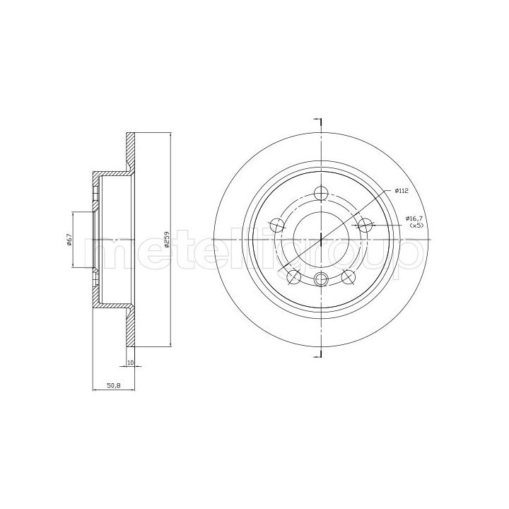 Stabdžių diskas CIFAM 800-1771C