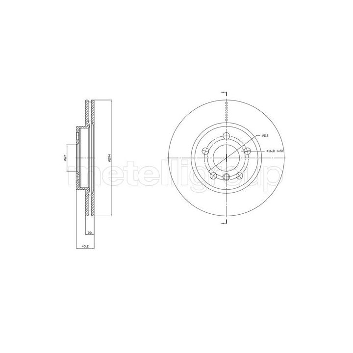 Stabdžių diskas CIFAM 800-1772C