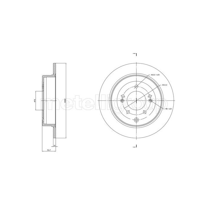 Stabdžių diskas CIFAM 800-1820C