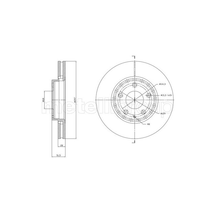 Stabdžių diskas CIFAM 800-1850C