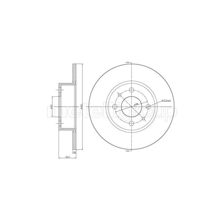 Stabdžių diskas CIFAM 800-193C