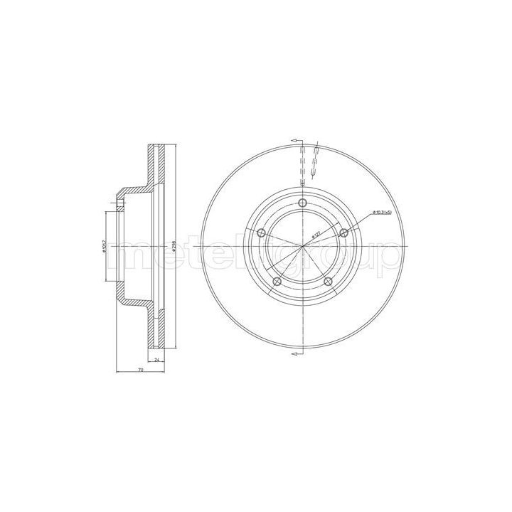 Stabdžių diskas CIFAM 800-237