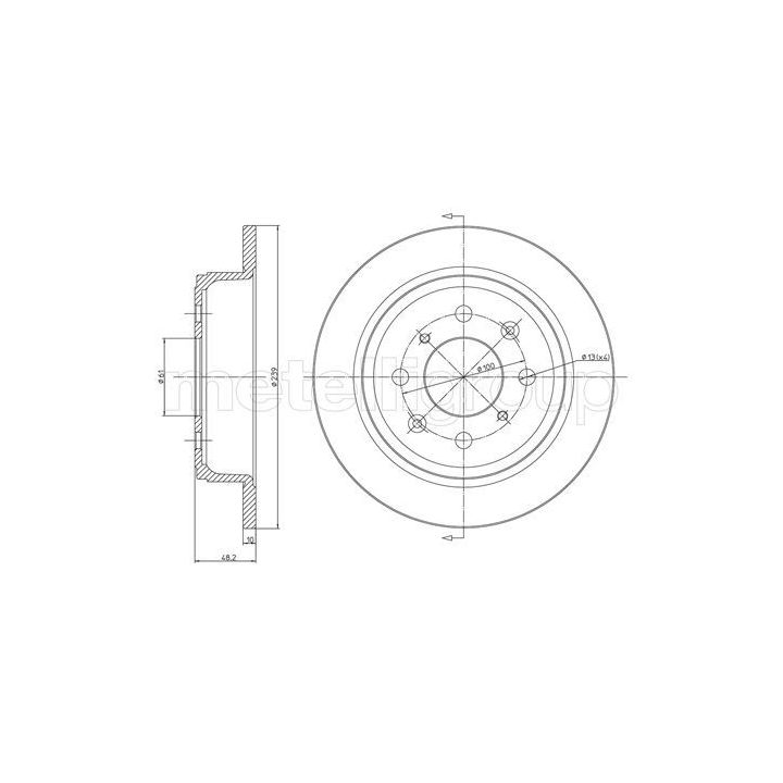 Stabdžių diskas CIFAM 800-267