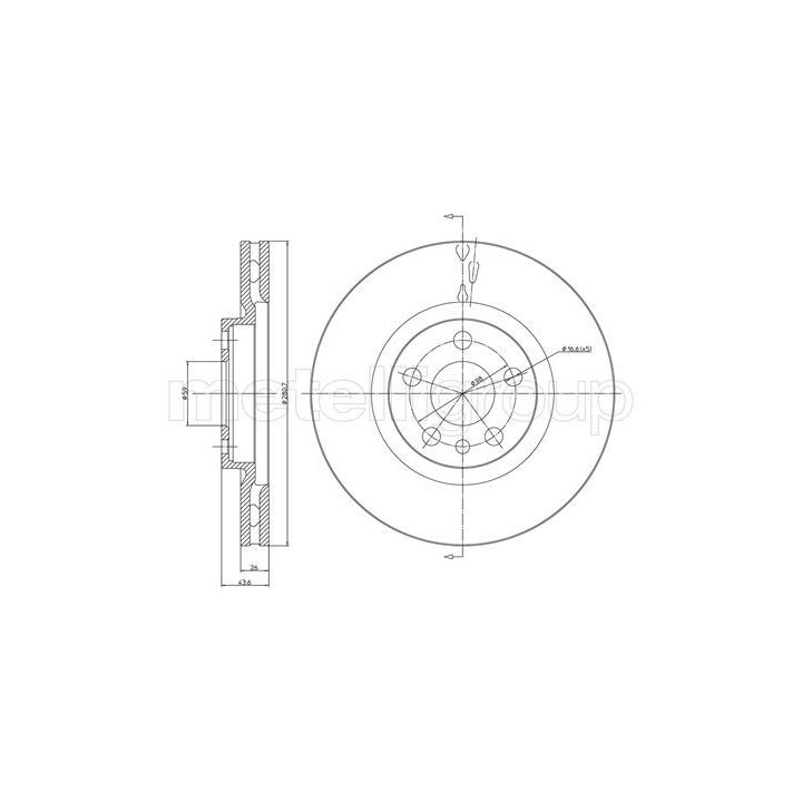 Stabdžių diskas CIFAM 800-338
