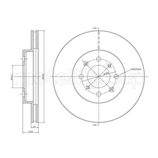 Stabdžių diskas CIFAM 800-344C
